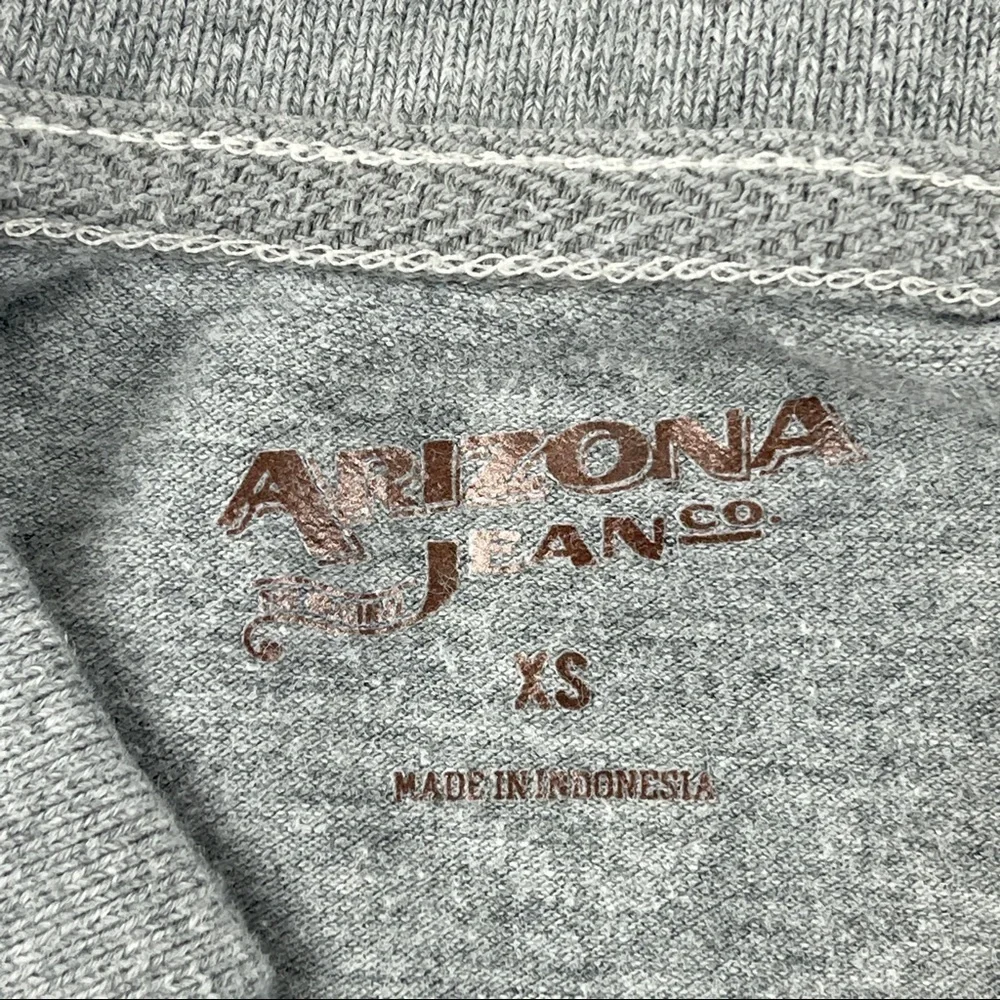 Arizona Jeans Girls Polo Cap Sleeve Gray XS